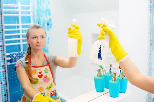 Carpetcleaning N2 team sorting recyclable cleaning waste