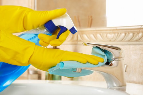 Careful upholstery stain treatment for a residential room