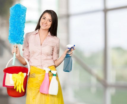 Office cleaners in N2 cleaning a kitchen and washroom area